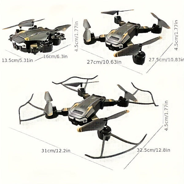 S6 Professional Remote Control Drone - Dual Cameras, Foldable Design, Altitude Hold, Quad-Copter, Remote Control Toy for Boys and Girls, Perfect for Christmas, Halloween, and Thanksgiving Gifts