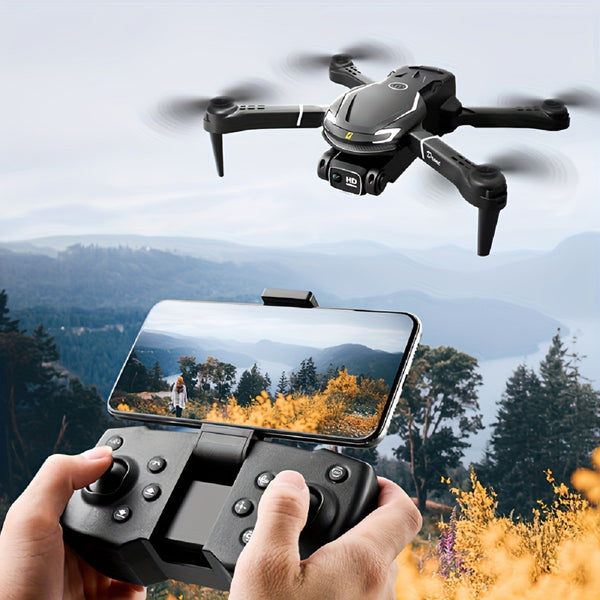 V88 toy drone: Controlled by smartphone. Features one-click takeoff and landing, multi-speed settings, emergency stop, 360° flip and LED lights.